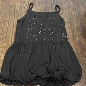 Sls Apparel Girl’s Chic Black Sleeveless Mini Dress Size XL